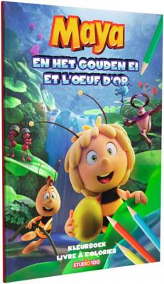 Studio 100 kleurboek Maya de Bij junior 30 x 21 cm groen/blauw