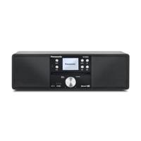 Panasonic SC-DM202EG-K Compact Micro HiFi Stereo Systeem met CD, DAB+/FM-radio, USB en Bluetooth, 24W luidsprekers, afstandsbediening, 2,4' TFT LCD-scherm, EQ-instellingen, zwart.