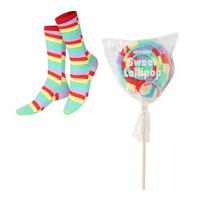 EAT MY SOCKS - Originele en grappige sokken - Lollipop design - hoge sokken - comfort en duurzaamheid - ideaal voor mannen en vrouwen - maten 36 tot 45-1 paar, Meerkleurig, 36-45