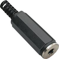 TRU COMPONENTS TC-2517002 Jackplug 3,5 mm Bus, recht Aantal polen: 2 Mono Zwart 100 stuk(s) - thumbnail