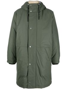 A.P.C. parka mi-longue à capuche - Vert