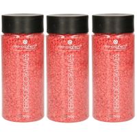 3x Potjes decoratie/hobby stenen koraal rood 750 gram - thumbnail