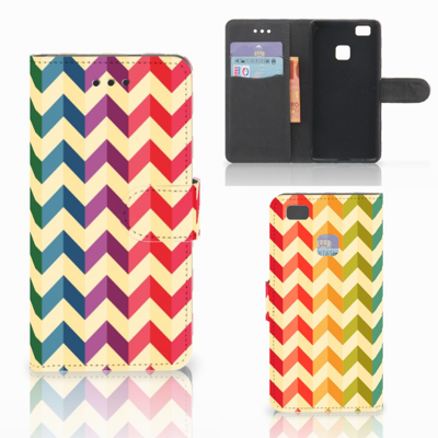 Huawei P9 Lite Telefoon Hoesje Zigzag Multi Color Huawei P9 Lite Telefoon Hoesje Zigzag Multi Color
