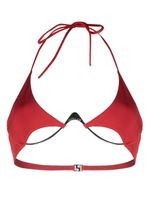 Mugler haut de bikini à dos-nu - Rouge