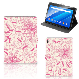 Lenovo Tab E10 Tablet Cover Pink Flowers