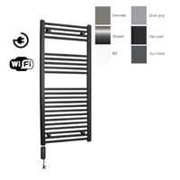 Radiator Sanicare Snode Met Wifi 111,8 x 45 cm Zilver-Grijs Met Thermostaat Zwart Sanicare