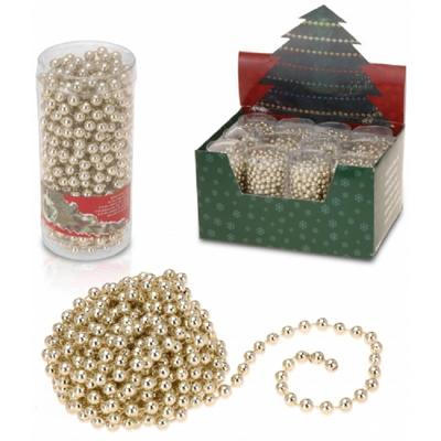 2x Stuks Kerstboomversiering Gouden Kralenslingers Kerstslingers 7,5 Meter - Kerstboom Slingers