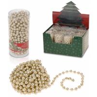 2x Stuks Kerstboomversiering Gouden Kralenslingers Kerstslingers 7,5 Meter - Kerstboom Slingers