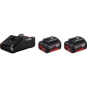 Bosch Professional 2x GBA 18V 4.0AH + GAL 18V-40 Professional 1600A019S0 Accu en acculader voor gereedschap 18 V 4 Ah Li-ion