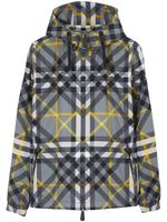 Burberry checked zip hoodie jacket - Gris