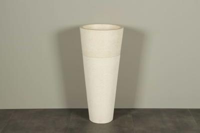 Staande Terrazzo Waszuil Crème Rond 90x40 cm | TZS PS01c Staande Terrazzo Waszuil Crème Rond 90x40 cm | TZS PS01c
