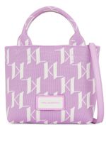 Karl Lagerfeld small K/Monogram knitted tote bag - Rose