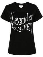 Alexander McQueen t-shirt en coton à logo imprimé - Noir - thumbnail