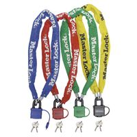 Masterlock Steel chain 90cm x Ø 6mm - padlock 40mm w/2 keysnylon sleeve - colour - 8390EURDPROCOL