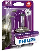 Philips 12636CTVBW City Vision Moto HS1 Motorfiets-koplamp, per stuk verpakt