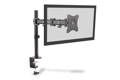 Digitus DA-90361 Monitor-tafelbeugel 1-voudig 38,1 cm (15) - 68,6 cm (27) Zwart Draaibaar, In hoogte verstelbaar, Kantelbaar, Zwenkbaar, Roteerbaar
