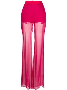 Nensi Dojaka pantalon en soei à coupe évasée - Rose