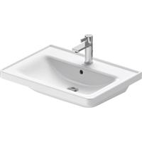 Duravit D-Neo wastafel met wondergliss 65x48x16.5cm 1 kraangat rechthoek Keramiek Wit 23676500001 - thumbnail