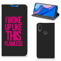 Huawei P Smart Z Hoesje met tekst Woke Up - Origineel Cadeau Zelf Maken