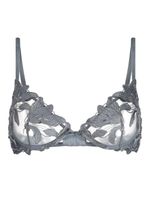 Fleur Du Mal soutien-gorge Lily à fleurs brodées - Gris