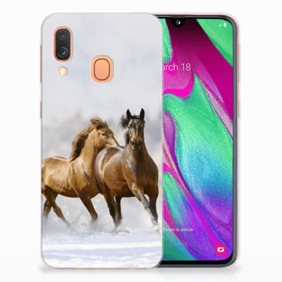Samsung Galaxy A40 TPU Hoesje Paarden