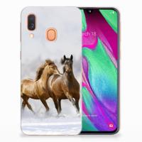 Samsung Galaxy A40 TPU Hoesje Paarden