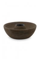 Vtwonen Candle holder round brown with black 10cm
