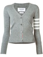 Thom Browne four stripe cardigan - Gris