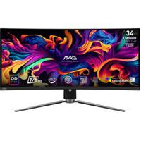 MSI MAG 341CQP QD-OLED computer monitor 86,4 cm (34") 3440 x 1440 Pixels UltraWide Quad HD QDOLED Zwart - thumbnail