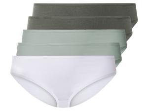 esmara 5 dames slips (XXL (52/54), Wit/groen/mint)