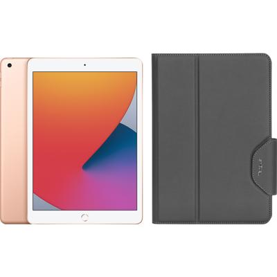 Apple iPad (2020) 10.2 inch 128 GB Wifi Goud + Targus VersaVu Book Case Zwart Apple iPad (2020) 10.2 inch 128 GB Wifi Goud + Targus VersaVu Book Case Zwart