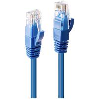 LINDY 48016 RJ45 Netwerkkabel, patchkabel CAT 6 U/UTP 0.50 m Blauw 1 stuk(s) - thumbnail