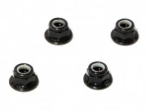 HPI - Flanged lock nut m5 (clockwise/black/4pcs) (Z682)