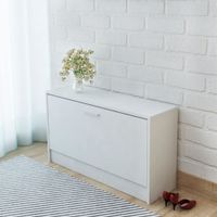 Bureau met lade en kastje 100x40x73 cm wit