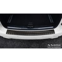 Zwart RVS Bumper beschermer passend voor Porsche Cayenne II 2010-2014 'Ribs' AV245051 - thumbnail