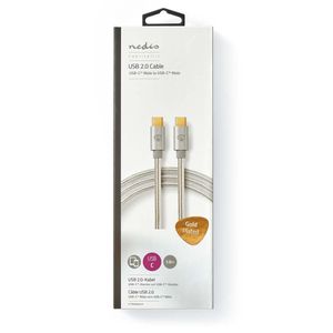 Nedis USB 2.0 Kabel Voor Synchroniseren, Laden en AV-ondersteuning | USB-C© Male Naar USB-C© Mal