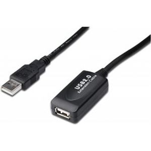 Digitus USB 2.0 25m USB-kabel USB A Zwart