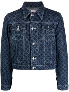 Charles Jeffrey Loverboy veste en jean à imprimé Etchen - Bleu