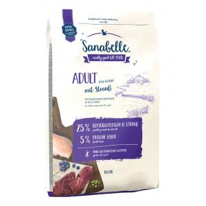 Sanabelle Adult kattenvoer met struisvogel 10 kg