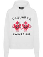 DSQUARED2 hoodie en jersey à imprimé graphique - Blanc