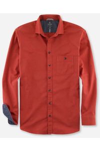 OLYMP Casual Modern Fit Overhemd rood, Effen