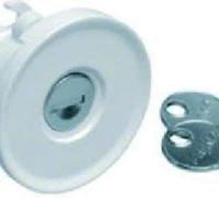 Hager serie fwb sluitsysteem FZ597N universeel met 2 sleutels, roestvrij staal, wit