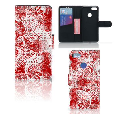 Telefoonhoesje met Naam Motorola Moto E6 Play Angel Skull Rood Telefoonhoesje met Naam Motorola Moto E6 Play Angel Skull Rood