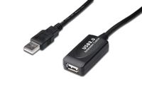 Digitus USB 2.0 Repeater USB-kabel 20 m USB A Zwart - thumbnail