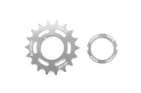 Fixed Tandwiel 18t met lockring - Zilver - thumbnail