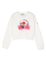 Moncler Enfant graphic-print cotton sweatshirt - Blanc - thumbnail