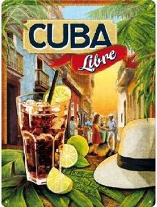 Cuba Libre reclame wandbord - wandplaat