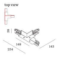 Wever & Ducre - 3-Phase Track T-Connector 4.0 B - thumbnail