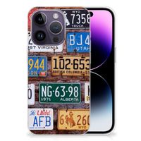 Apple iPhone 14 Pro Siliconen Hoesje met foto Kentekenplaten - thumbnail