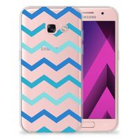 Samsung Galaxy A3 2017 TPU bumper Zigzag Blauw - thumbnail